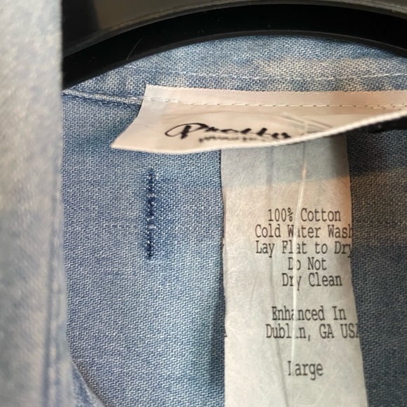 NWT Pretty Things Embellished Denim Button Down Shirt - Picture 5 of 9